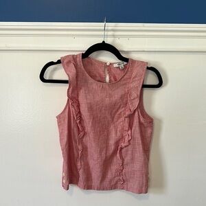 Madewell Ruffled Pink Tank Top